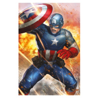 Plakát, Obraz - Captain America - Under Fire, (61 x 91.5 cm)