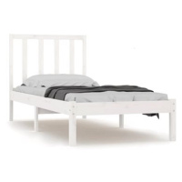 Rám postele bílý masivní borovice 90 × 200 cm, 3105057