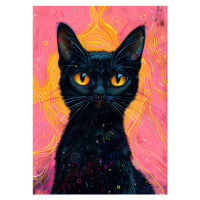 Ilustrace Candy Cat the Star IV, Justyna Jaszke, 30 × 40 cm