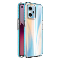 Spring Case Realme 9 Pro+ / Realme 9 silikonové pouzdro s rámečkem světle modré