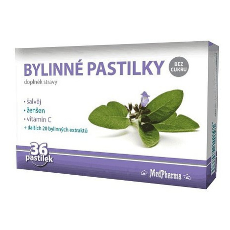 Medpharma Bylinné Pastilky šalvěj 36ks