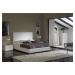 Estila Elegantní postel chesterfield ALMA s koženým čalouněním a úložným prostorem 200 cm