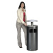 VAR Nádoba na odpad/popelník včetně vnitřní vložky, objem 75 l, stříbrná