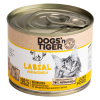 Dogs'n Tiger Senior Cat 12 × 200 g - výhodné balení - osvěžující kuře