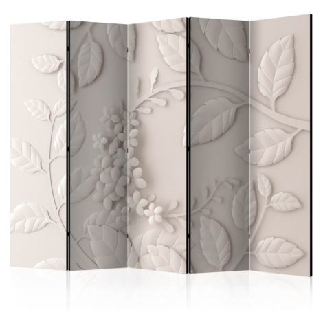 Paraván Paper Flowers (Cream) Dekorhome 225x172 cm (5-dílný),Paraván Paper Flowers (Cream) Dekor