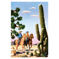Ilustrace Cowboys in the desert, CSA Images, 26.7x40 cm