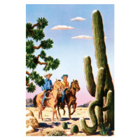 Ilustrace Cowboys in the desert, CSA Images, 26.7 × 40 cm