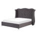 BELIANI postel AYETTE 160 × 200 cm, sametová, šedá