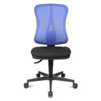 Topstar Otočná židle pro meziobratlové ploténky, žlabový sedák, bez područek, sedák černý, síťov