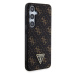 Zadní kryt Guess PU Leather 4G Triangle Metal Logo pro Samsung Galaxy S24+, černá