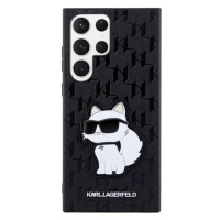 Pouzdro Karl Lagerfeld obal Monogram zadní kryt Kočka case pro Galaxy S23 Ultra