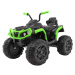 mamido  Dětská elektrická čtyřkolka ATV s ovladačem, EVA kola černo-zelená