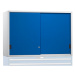 LISTA Nástavná skříň s posuvnými dveřmi, dveře z plného plechu, v x š x h 1000 x 1431 x 725 mm, 