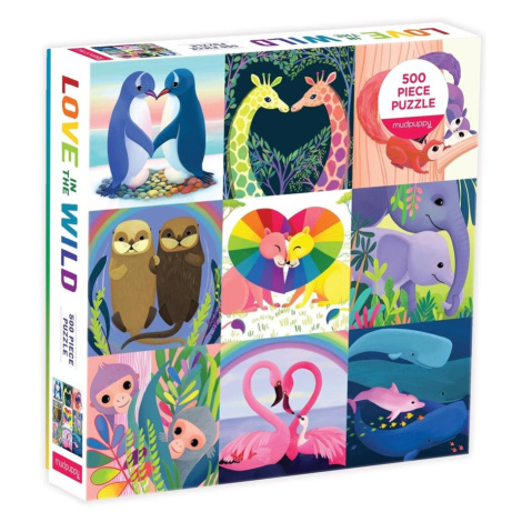 Mudpuppy Rodinné puzzle Láska v divočině 500 dílků