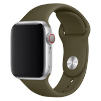 FIXED Silicone Strap set silikonových řemínků Apple Watch 42/44/45mm olivový
