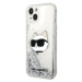 Karl Lagerfeld KLHCP14MLNHCCS hard silikonové pouzdro iPhone 14 PLUS 6.7" silver Glitter Choupet