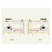 Benlemi Patrová postel se dvěma lůžky ULURU z masivu Zvolte barvu: Transparentní vosková lazura 