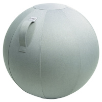 VLUV Sedací míč LEIV, potah z tkaniny se vzhledem plátna, 600 - 650 mm, stříbrošedá