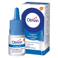 Otrivin 1mg/ml nosní kapky při léčbě ucpaného nosu 10 ml