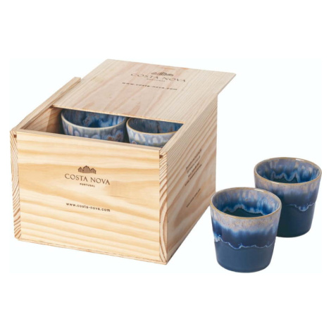 Modré šálky v sadě 8 ks na espresso z kameniny Grespresso – Costa Nova