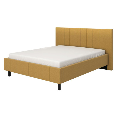 Manželská postel 160x200cm camilla – žlutá/černé nohy