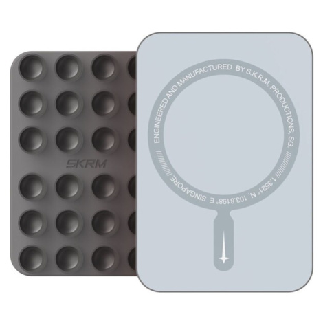 SKINARMA STAX MagSafe magnetický držák s přísavkami kouřový