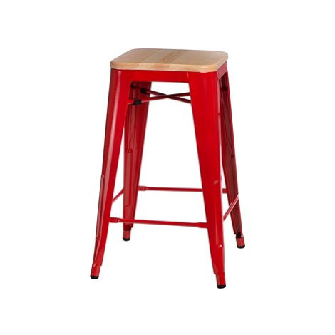 Barová stolička Paris Wood 65cm borovice červená