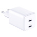 3mk Hyper Charger PD 45W+USB Cable C to C White