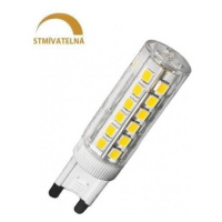 LED žárovka 6W 72xSMD2835 G9 550lm CCD Teplá STMÍVATELNÁ