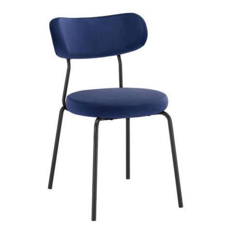 Sametová Židle Lea Modrá Möbelix