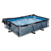 Bazén s krytem a filtrací Stone pool Exit Toys ocelová konstrukce 300*200 cm šedý od 6 let
