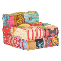 vidaXL Modulární pouf patchwork textil