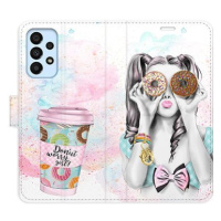 iSaprio flip pouzdro Donut Worry Girl pro Samsung Galaxy A33 5G