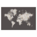 Mapa Abstract World Map | rose gold & marble, Melanie Viola, 40 × 26.7 cm