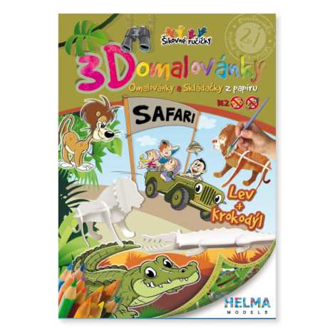 3D omalovánky Safari HELMA MODELS