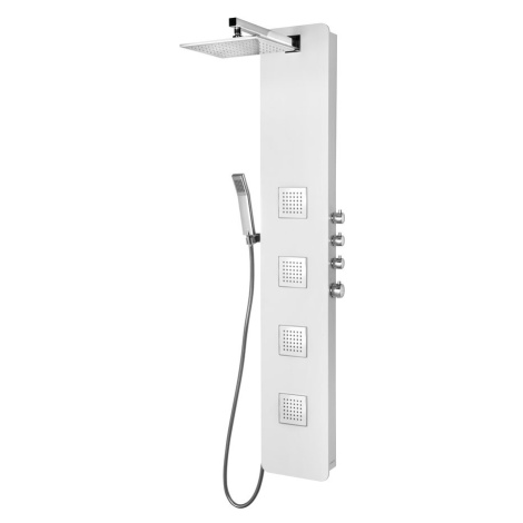 SPIRIT SQUARE termostatický sprchový panel nástěnný, 250x1550mm, bílá 81151 Polysan