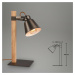 BRILONER Stolní lampa, 20 cm, max. 25 W, šedá-dřevo BRILO 7406-014