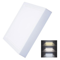 Solight LED mini panel CCT, přisazený, 24W, 1800lm, 3000K, 4000K, 6000K, čtvercový