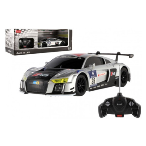 Auto RC Audi R8, plast, 28 cm, stříbrné 27 MHz na dálk. ovládání, na baterie