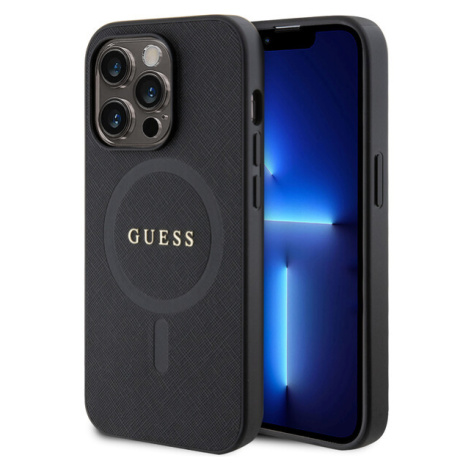 Guess PU Saffiano MagSafe kryt iPhone 15 Pro Max černý