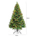 Umělý vánoční stromek s LED diodami, teplý bílý