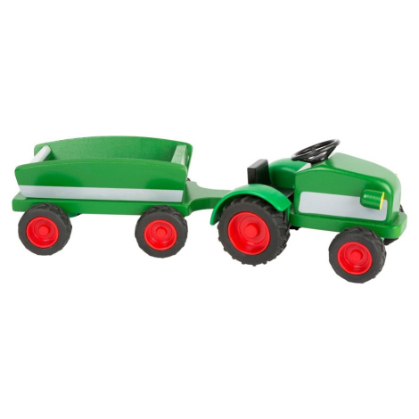 Small foot Dřevěný traktor s vlečkou zelený Legler