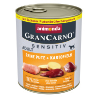 Animonda GranCarno Adult Sensitive 24 × 800 g - výhodné balení - čisté krůtí & brambory