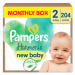 Pampers Harmonie Baby Dětské Plenky Velikost 2, 204 Plenek, 4kg-8kg