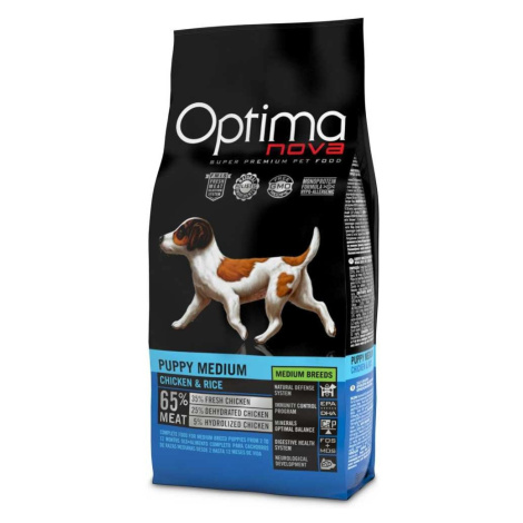 OPTIMAnova Dog Puppy Medium Chicken & Rice 12 kg