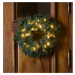 Konstsmide Christmas Venkovní - LED smrkový věnec se senzorem světla 40