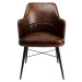 KARE Design Kožená jídelní židle Rumba - hnědá