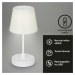BRILONER LED venkovní stolní lampa s dotykovým vypínačem, pr.30 cm, LED modul, 3 W, 340 Lm, bílé