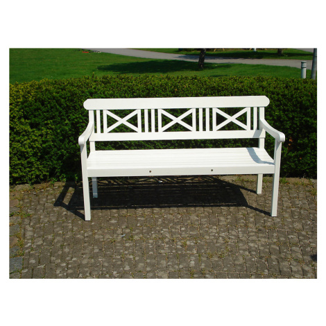 Dřevěná lavička, d x v 1525 x 870 mm, bílá