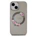 Guess PC/TPU Flowers Ring Glossy Logo MagSafe kryt iPhone 15 černý